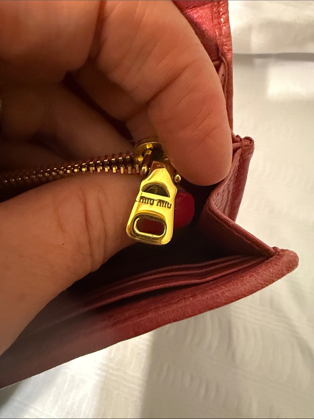 Miu Miu Pink Contental Leather Wallet Clutch - Picture 15 of 15